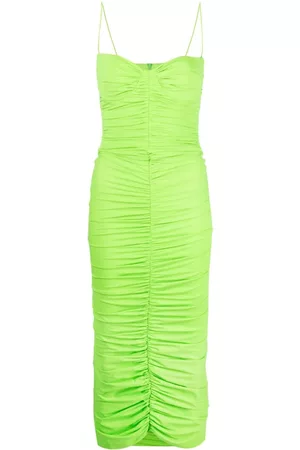 ALEX PERRY Vestido midi fruncido