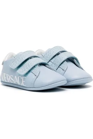 VERSACE Zapatillas con logo estampado y tira autoadherente