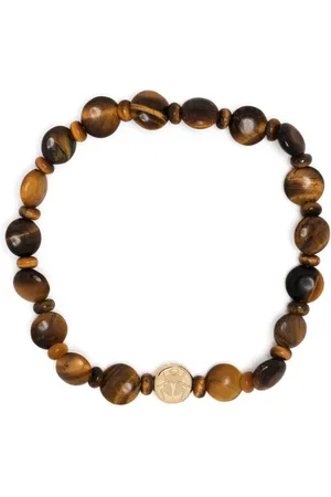LUIS MORAIS Pulsera Scarab en oro amarillo de 14kt con cuentas
