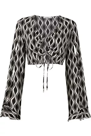 AMIR SLAMA Blusa corta de manga acampanada
