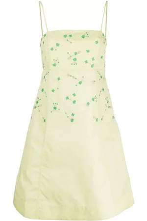 Ganni Vestido corto con detalle con cuentas