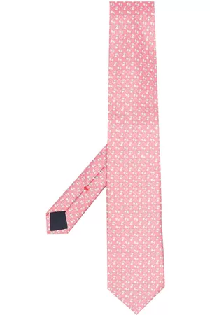 Lady Anne Hombre Corbatas y corbatín - Floral-pattern silk tie