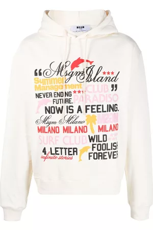 Msgm Sudadera con capucha y texto estampado