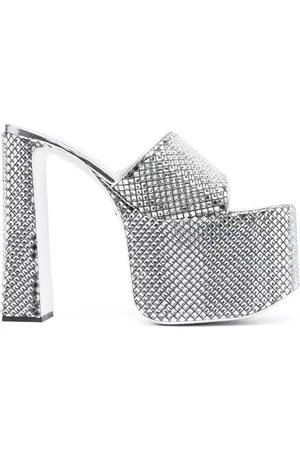 GCDS Sandalias Mirror con plataforma de 165mm