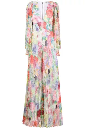 ALICE+OLIVIA Mono largo con motivo floral