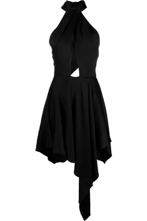 Stella McCartney Vestido asimétrico con cuello halter