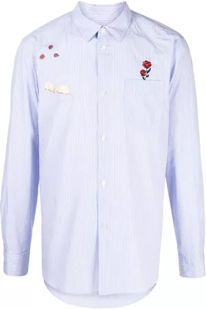 UNDERCOVER Camisa a rayas con apliques