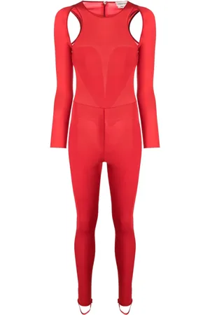 Alexander McQueen Mono largo de manga larga con abertura