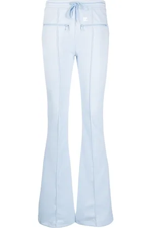 Courrèges Pantalones de chándal acampanados con costuras
