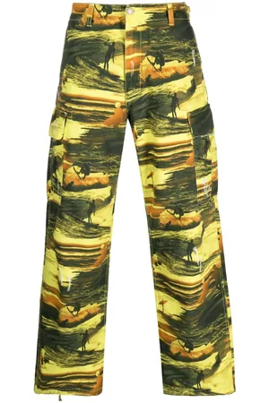 ERL Pantalones cargo con estampado gráfico