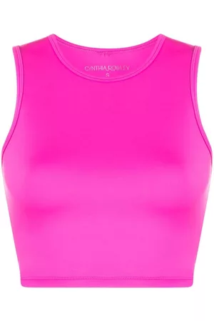 Cynthia Rowley Top sin mangas corto con espalda de nadador