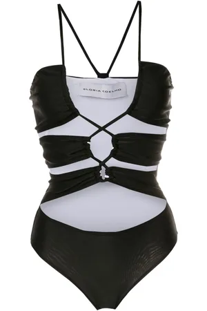 Gloria Coelho Bañador Maillot con aberturas