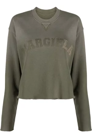 Maison Margiela Sudadera corta con parche del logo