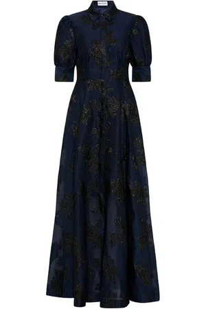 Rebecca Vallance Vestido de fiesta Antoinette con motivo floral en jacquard