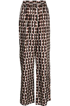 BIYAN Pantalones rectos con estampado gráfico