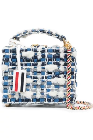 Thom Browne Bolso mini a cuadros de tweed