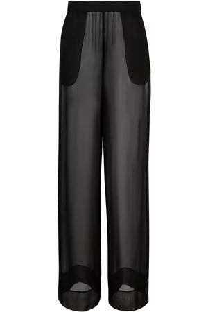 Saint Laurent Pantalones anchos semitraslúcidos