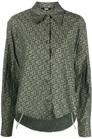 GCDS Camisa con monograma y cristal