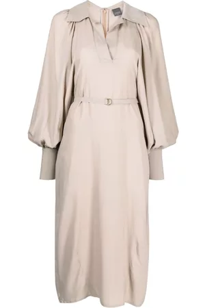 LORENA ANTONIAZZI Vestido midi con cuello italiano