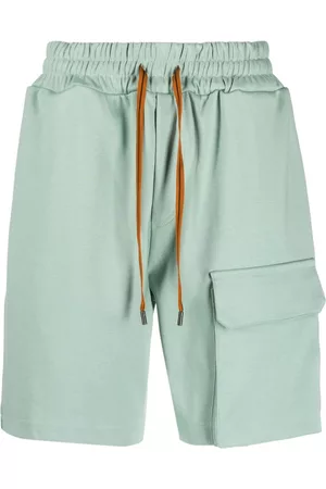 Z Zegna Hombre Pantalones cortos - Patch-pocket drawstring track shorts