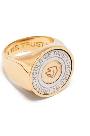In Gold We Trust Anillo de sello redondo
