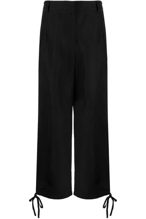 Msgm Pantalones capri con lazo en los bajos