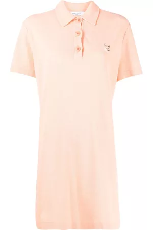 Maison Kitsuné Vestido estilo polo con logo bordado