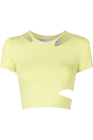 Gloria Coelho Camiseta corta con aberturas