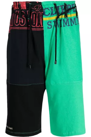Marine Serre Bermudas Regenerated con diseño patchwork