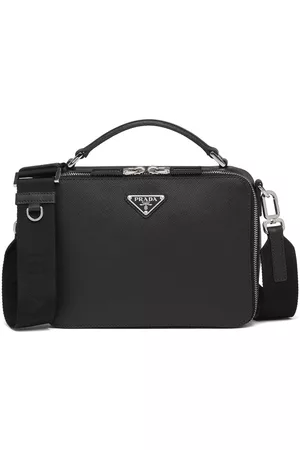 Prada Bolso de piel Saffiano Brique