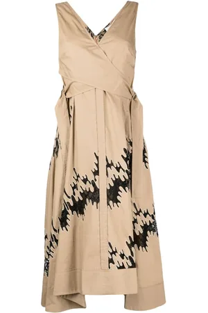 3.1 Phillip Lim Vestido cruzado con motivo gráfico