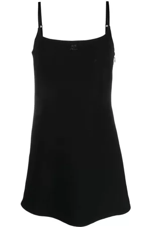 Courrèges Vestido corto sin mangas con cuello cuadrado