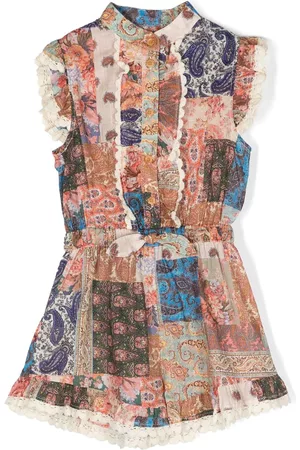 ZIMMERMANN Vestido camisero con diseño patchwork