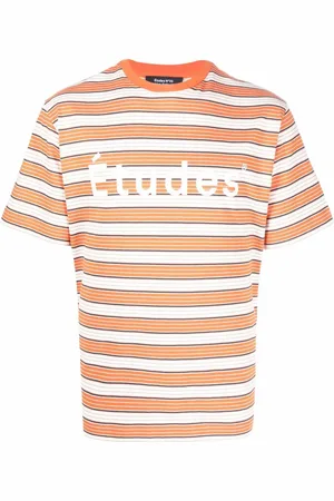 Etudes Camiseta a rayas con logo