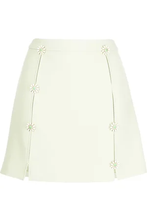 Cult Gaia Falda maro con aplique floral