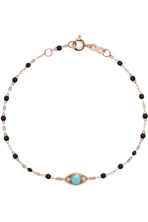 GIGI CLOZEAU Pulsera Evil Eye en oro amarillo de 18kt con diamantes y turquesas