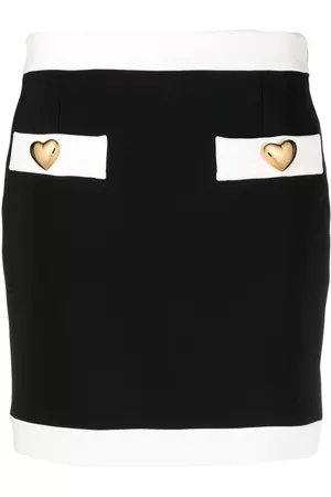 Moschino Minifalda con botones en forma de corazón
