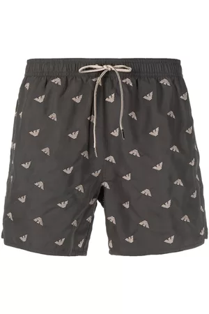 Emporio Armani Bañador con logo estampado y cintura elástica