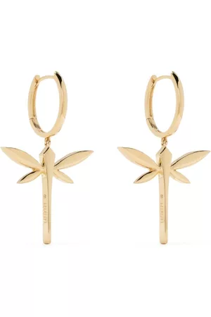 ANAPSARA Pendientes Dragonfly en oro amarillo de 18kt con colgante