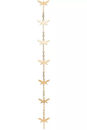 ANAPSARA Pendiente Mini Dragonfly de cadena en oro amarillo de 18kt