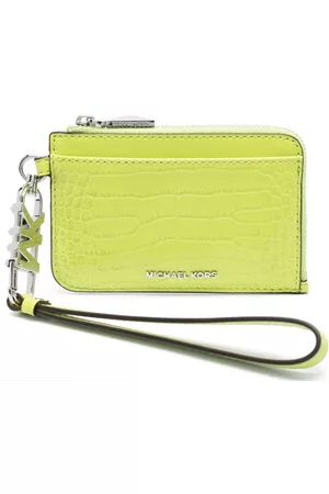 Michael Kors Tarjetero con efecto de piel de cocodrilo