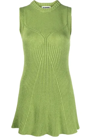 Jil Sander Top de canalé sin mangas