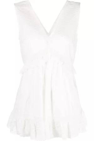 See by Chloé Blusa sin mangas con cuello fruncido