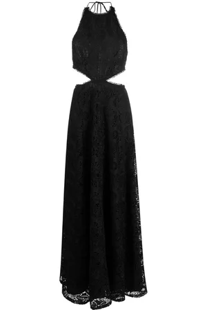 Sabina Musayev Vestido Doro largo con cuello halter