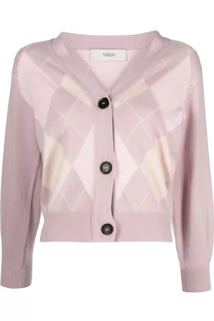 PRINGLE OF SCOTLAND Argyle-check fine-knit cardigan