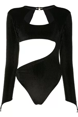 AMIR SLAMA Body con efecto de terciopelo