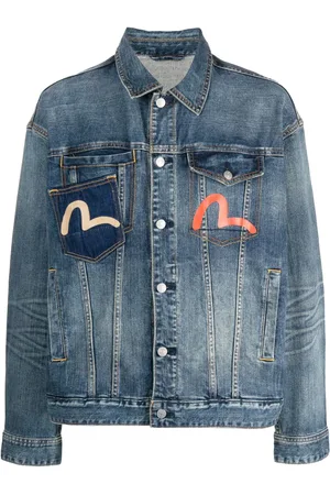Evisu Chaqueta vaquera con motivo de gaviota