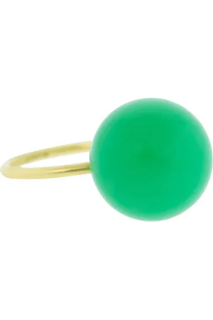 Irene Neuwirth Anillo en oro amarillo de 18kt con esfera crisoprasa
