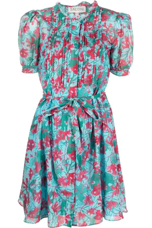 SALONI Vestido camisero Penny con motivo floral