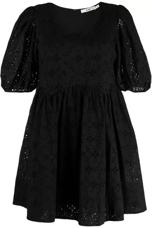 B+AB Vestido con encaje y manga farol